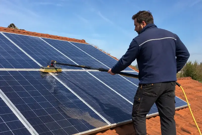 Nettoyage et entretien de panneaux solaires à Bordezac